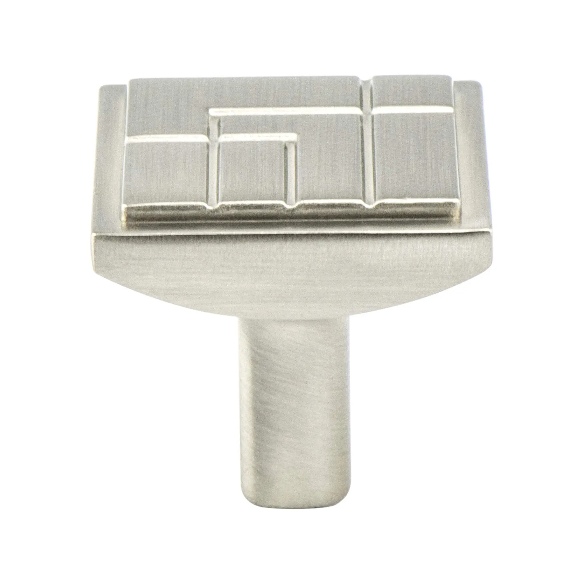 1.125 in. dia. Oak Park Knob with Brushed Nickel