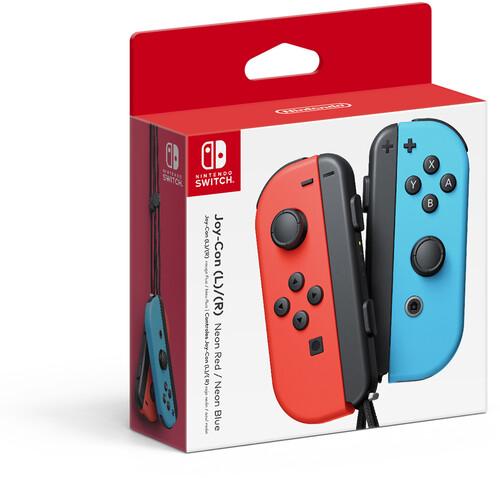 Switch Accessory:  Controller - Nintendo JOY-CON:  (L)/(R) - Neon Red/Neon Blue  [GAMES ACCESSORIES] Blue, Red, Controller