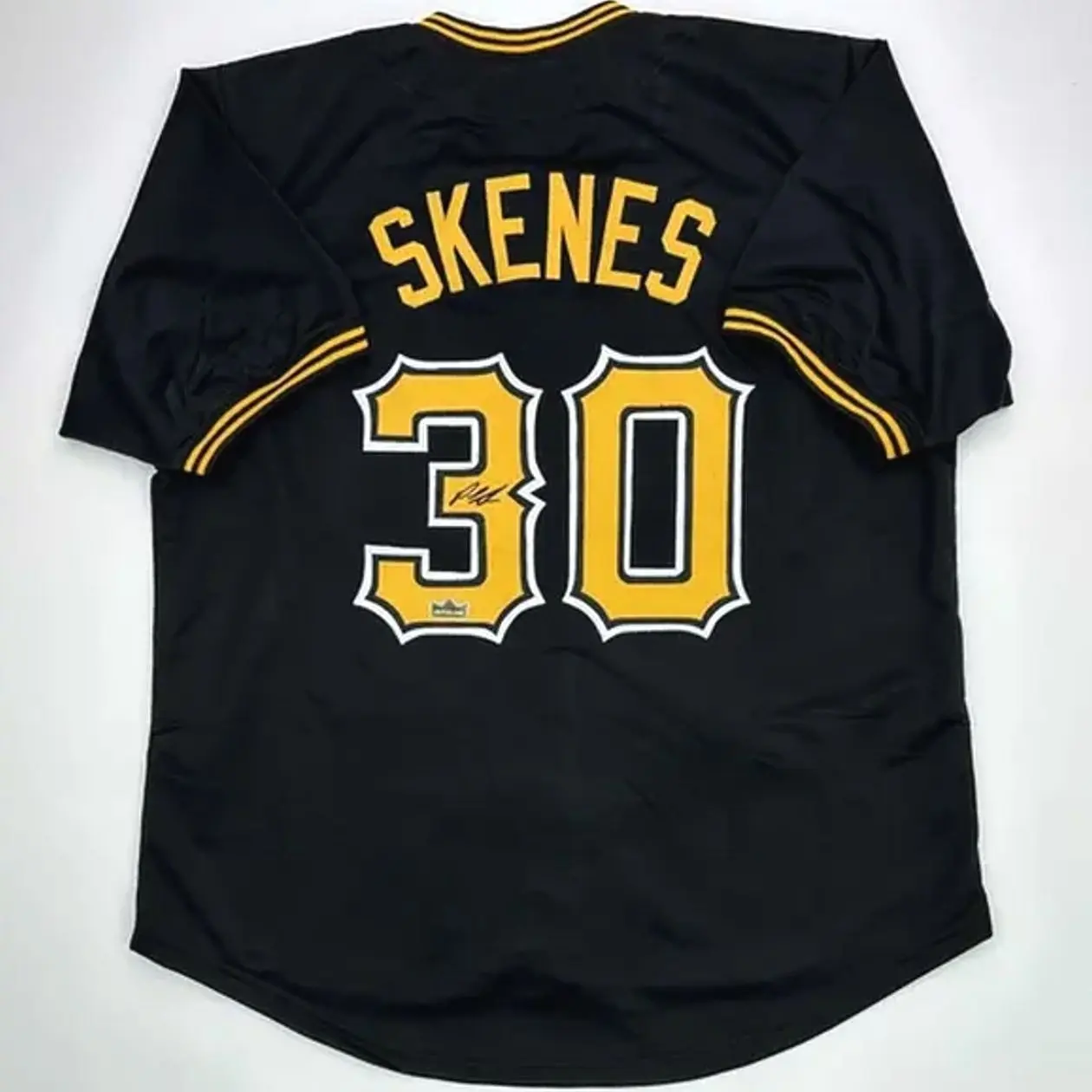 Facsimile Autographed Paul Skenes Pittsburgh Black Reprint Jersey