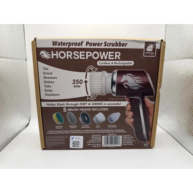 Horsepower Cordless & Rechargeable Waterproof Power Scrubber