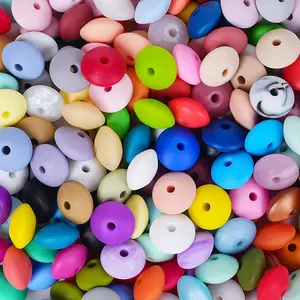 12mm Silicone Lentil Mixed -100pcs (color random)