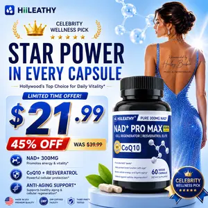 HIILEATHY NAD+ PRO MAX | Premium NAD+ with CoQ10 & Resveratrol | Daily Wellness Formula | Made in USA