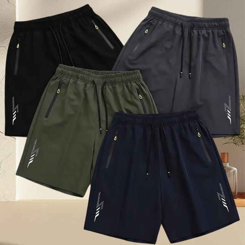 Lightweight   -  Waist with Adjustable Drawstring, Side Pockets,  Fabric for Basketball, Running, Beach & Outdoor Sports -  , Workout Gear, Regular Fit, Comfortable Fit, Gym Enthusiasts Quick-Dry Elastic Athletic Shorts Set men's summer Casual Breathable