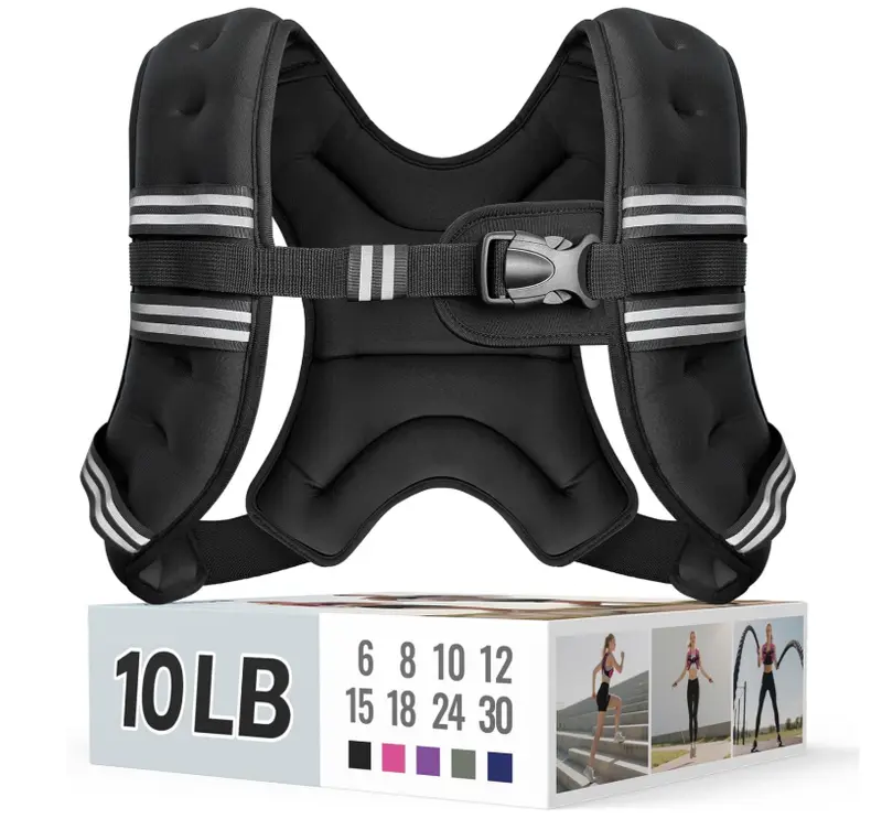 Weighted Vest for Women & Men with Reflective Stripe & Adjustable Buckle, Comfortable & Durable Vest for Walking, Running & Training