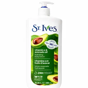 St. Ives Hydrating Body Lotion Vitamin E & Avocado (20.28 oz)  – Deep Moisture for Dry Skin