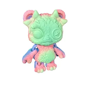 JUMBO Patchwork Teddy Bear 8” – Cute Articulated Bear Collectible Figurine