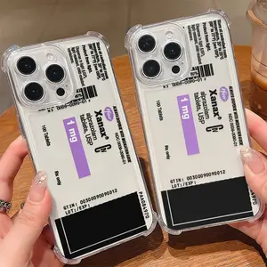 Fashionable xanaxs pattern Smartphone Phone Case Suitable for iPhone 17 16e 16 15 14 13 12 11 Mini Pro Max Air X XR XSMAX 8 7 Plus Anti Fall Transparent Soft Back Cover