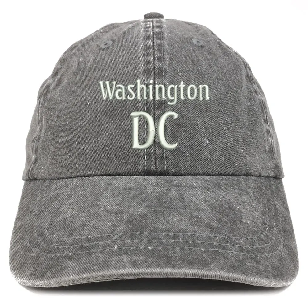 Trendy Apparel Shop Washington DC Embroidered Pigment Dyed Washed Baseball Cap