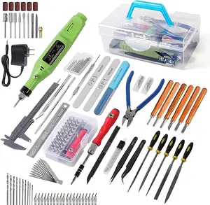 Upgrade 108 Pcs for Model Tool Kits,Hobby Tool Sets,lncluding Electric Polishing Machine & Tool Box,for Gundam Model Kits,Basic Model Building,Repairing and Remove,Art and Crafts etc (HIJIRH)