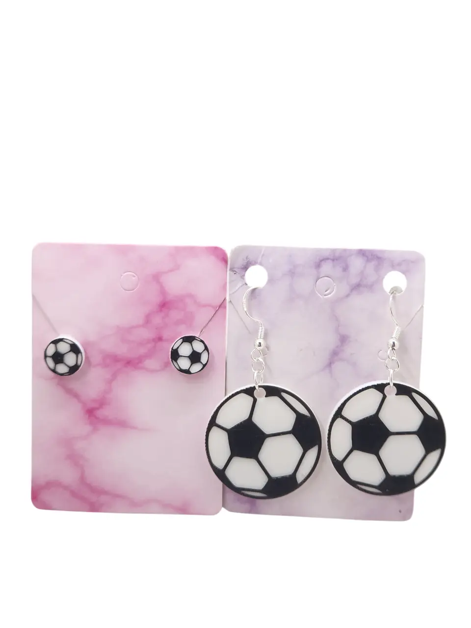 Soccer Earrings Dangle or Stud - 3D Printed Design for Soccer Enthusiasts