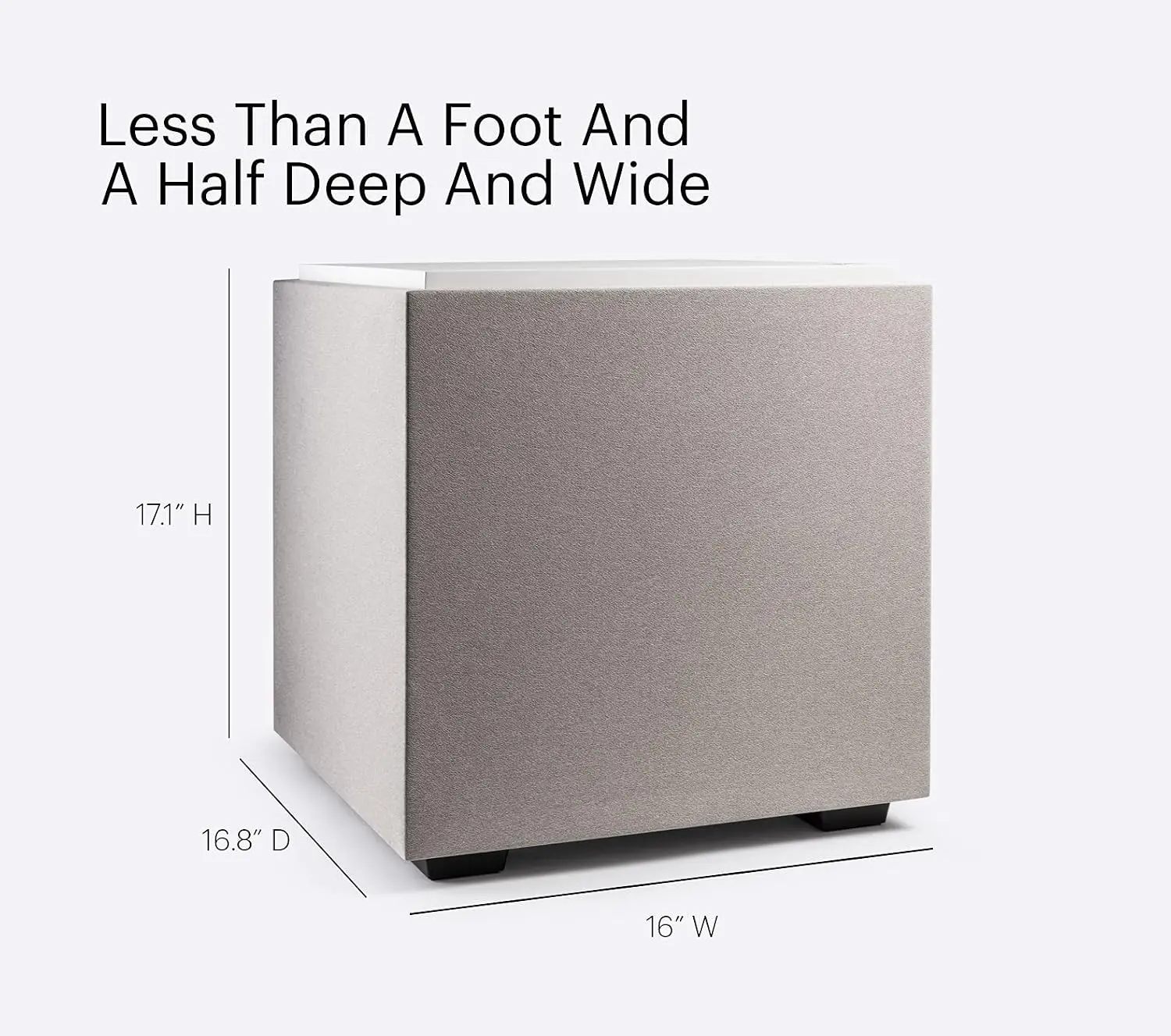 Definitive Technology Descend DN10 10" Subwoofer with Built-in Amplifiers - Digitally Optimized for Movies & Music, New 3XR Architecture, 500W Peak Class D Amplifier, 2 Pressure-Coupled 10" Bass Radiators, White