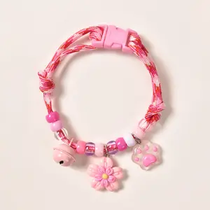 Pet Beaded Necklace Set, Cute Accessory Design, Skin-Friendly Cord Material, Ideal for Dogs & Cats, Prevents Loss, Durable Construction