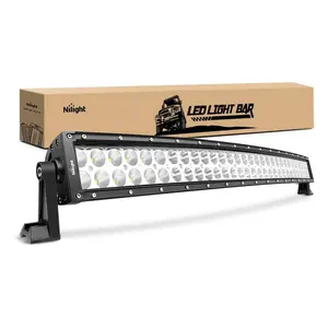 Nilight 32" 180W Curved Spot Flood Combo High Power LED Driving Lamp LED Light Bar Off Road Fog Driving Work Light for SUV Boat Jeep Lamp, Led Car Lights, Light Bar Car