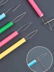 5pcs Colorful Plastic Needle Threaders - Cylindrical Needle Threader Set, DIY Sewing Accessories, Easy Threading Tool, Beading Needle Helper, Elderly Friendly Needle Threaders