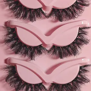 pg09 Natural Curl Wispy Eyelashes | Fluffy Faux Cluster Strip Lashes | Full Volume Russian Lash Style for Fall