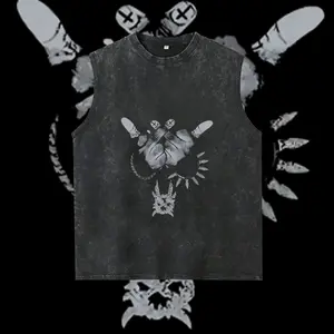 Washable vest Ken Carson y2k  Opium y2k A Great Chaos Black  More Chaos  opium Tops Underwear Crewneck Menswear Graphic Clothing Fitted Medium y2k streetwear