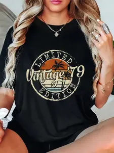 100% Cotton Vintage 1979 46th Birthday Gifts 46 Year Old For Men Women T-Shirt