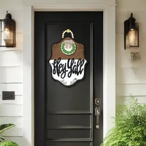 DK Stain Bloom Hey Y'all Door Hanger w / Room for a Mini