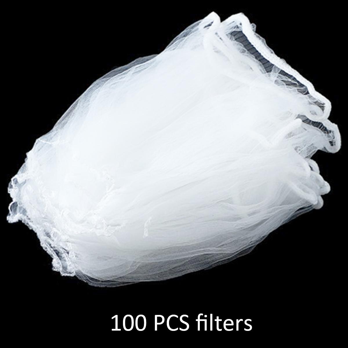 White Foldable Kitchen Sink Filter Basket, Rotatable Drain Strainer with 100 Disposable Mesh Bags, Food Catcher Gadget