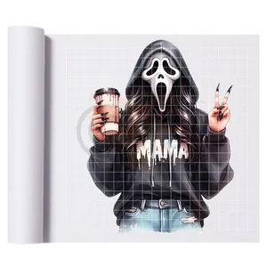 Ghost Mask Black Hair Mama Direct Print Film Transfer - High-Quality Print Transfer