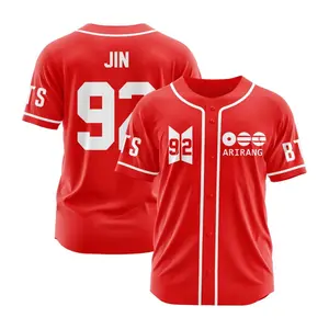 Custom Bang Tan Jersey Shirt, Kpop Baseball Style Top, World Tour 2026 Fan Gift