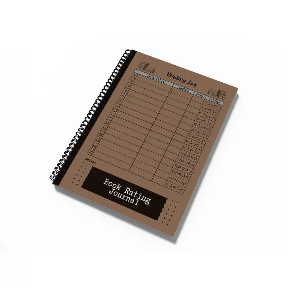 Reading Log & Book Tracker Journal, Journaling Notebooks - Spiral Coil Journal, Spiral Bound Notepad for Recording Book Title, Author, Date, Rating & Personal Notes, Reading Diary with Review Pages & Reflection Sections, Gift for Book Lovers