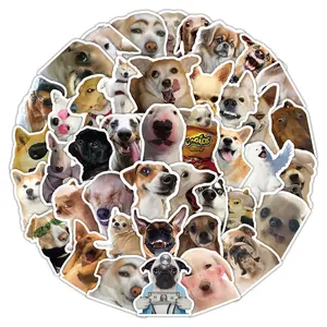 53-Piece Hilarious Puppy Sticker Set | Animated Dog Meme Graffiti Art for Phone Cases, Journals & Fan Collections