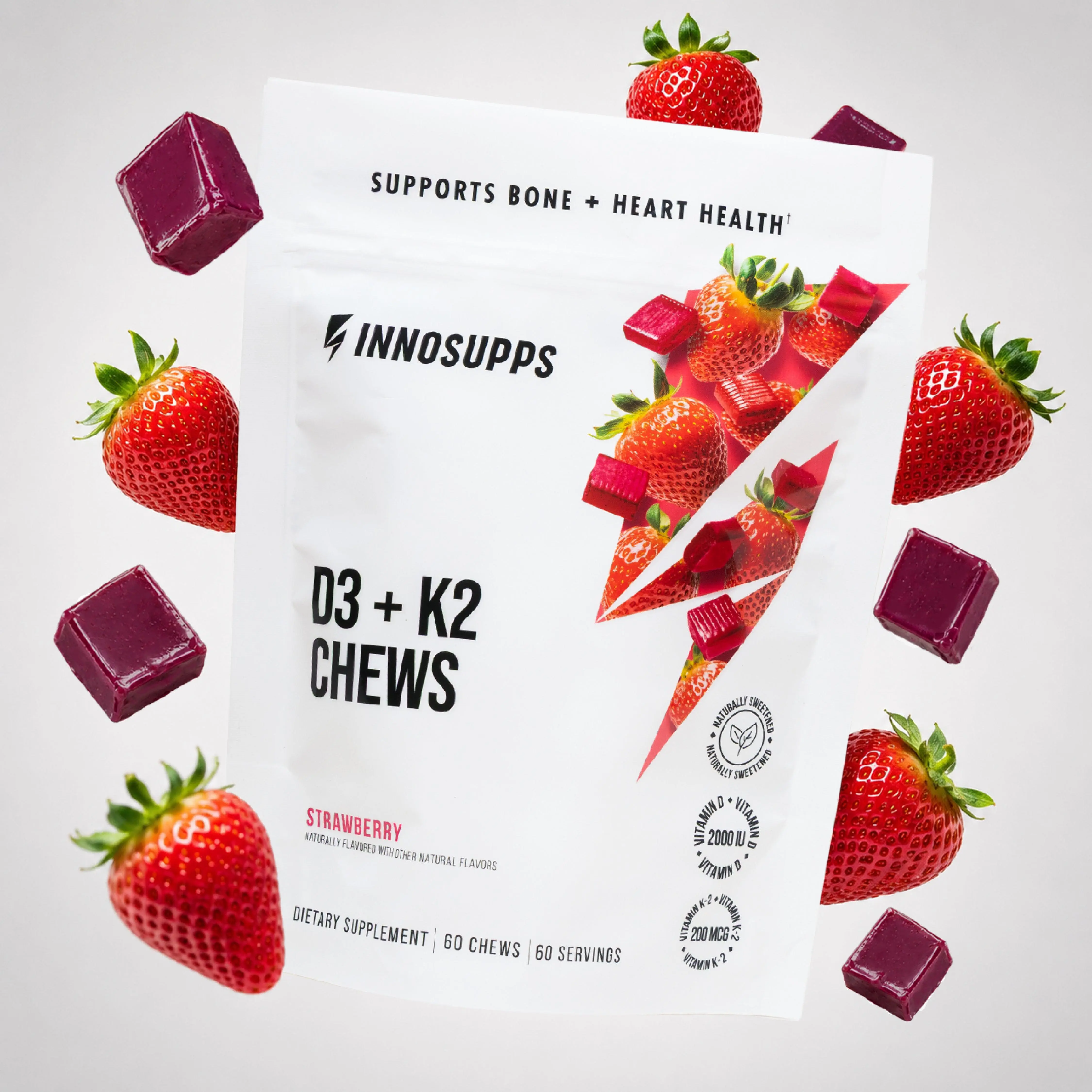 Inno Supps D3+K2 Chews - 60 Chews - 60 Servings