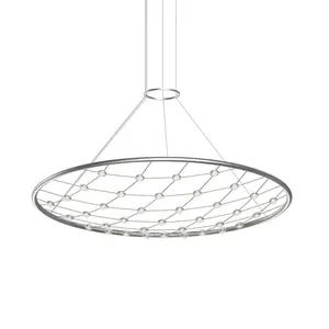 48" Constellation Galaxy Matrix Horizontal Round Chandelier With Double-Sided LED Hubs