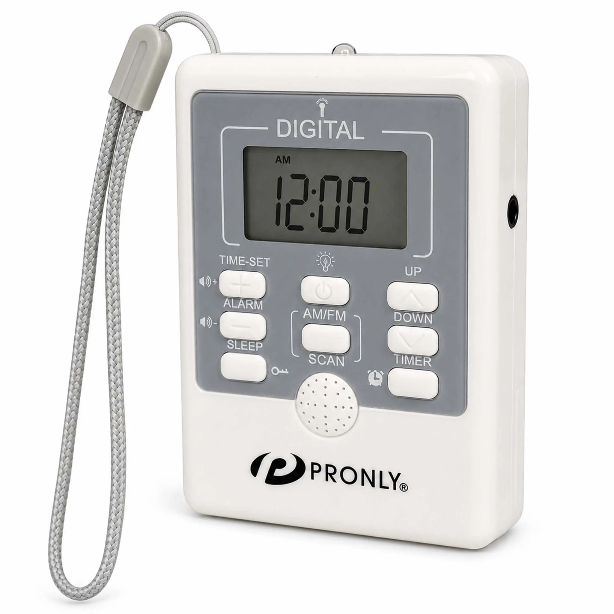 PRONLY 805 Portable Radio AM FM, Pocket Radio with SOS Alert & Flashlight