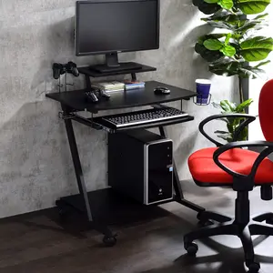 Dreamzon Black Gaming Desk with Keyboard Tray