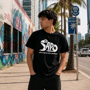 SAPO Super Attractive People Organization T-Shirt  Black