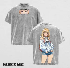 Marin Kitagawa | My Dress-Up Darling Washed Tee Streetwear Tee Hoodie “Cosplay Queen — A Girl Who Lives Through Passion” — For Anime Fans, For Drops That Radiate Playful Energy