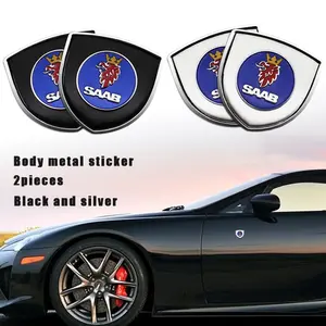 Scratch Resistant Alloy Car Emblem Decal, Fits Saab Scania Aero 93 95 9-3 9-5 900 9000 Hirsch 93x 94x 95x 97x, Durable Automotive Decoration