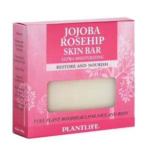 Plantlife Jojoba Rosehip Skin Bar – Moisturizing Face & Body Soap with Nourishing Botanical Oils