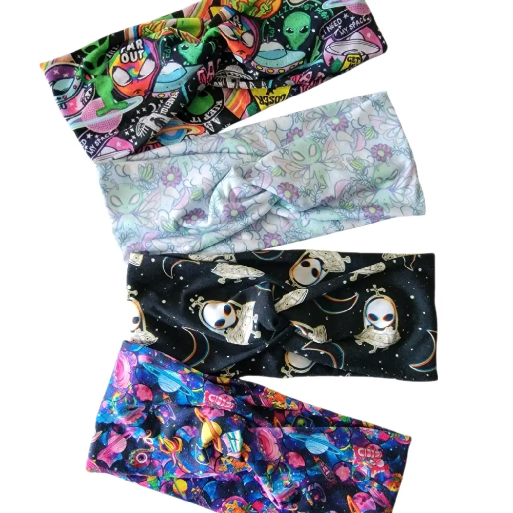 Alien/Space turban twist headband
