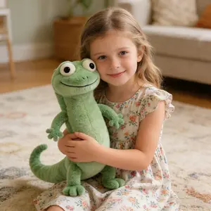 Simulation Green Lizard Animal Plush Doll - Soft Stuffed Toy, Unisex Kids Plush & Stuffed Toys for Children, Desktop Ornament Gift