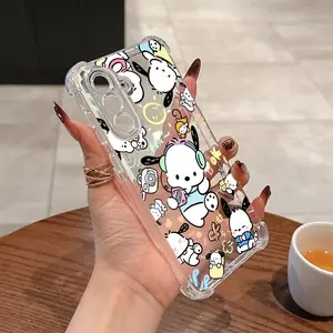 Pochaccos Cute Cartoons Phone Case for Samsung Galaxy a Series, Anti-Drop Transparent Soft Back Cover, 4g 5g Compatible