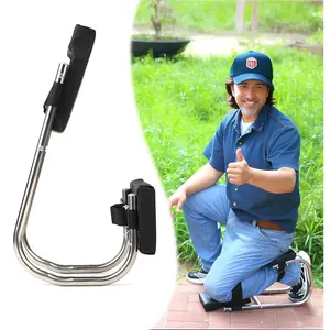 Ergonomic Knee Seat, Kneeler Seat for Farm Work - Knee Protection, Ankle, Thick Kneeling Pad & Galvanized