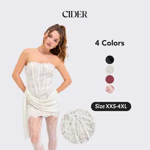 Cider Lace Tube Tie Back Mini Dress SummerFinds