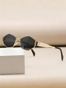 Women's Sunglasses Metal Frame Trendy Design, Modern Sunglasses, Fashionable Shades for Women, Perfect Accessory for Daily Wear & Stylish