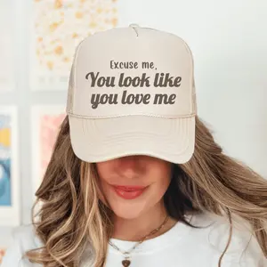 Excuse Me, You Look Like You Love Me Classic Foam Trucker Hat Khaki
