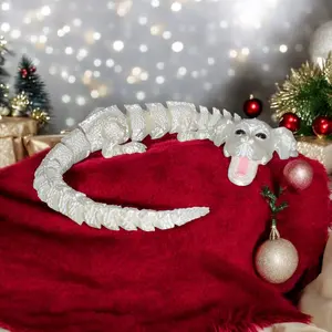 Falkor The Luck Dragon - Articulated Dragon Decor Print Figurine Ornaments Table Room Dragon shelf Decor Table Dragon Decor Plastic Decoration Artistic