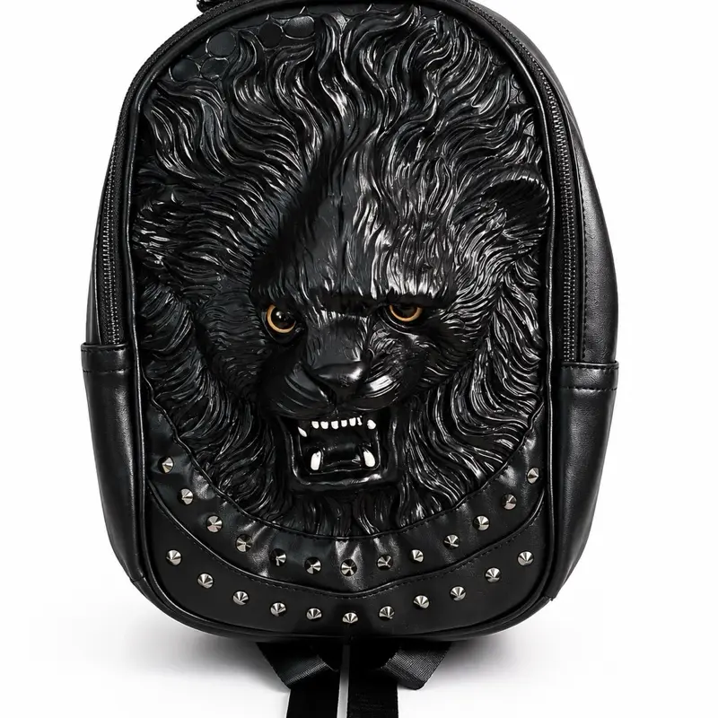 Men's 3D Ram Head Leather Fashion Backpack with Adjustable Straps, Men's Luggage Bag - TikTok Shop Men's 3D Ram Head Leather Fashion Backpack with Adjustable Straps, Men's Luggage Bag - TikTok Shop