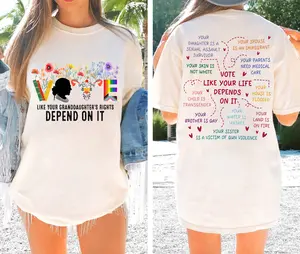 Vote Shirt, Vote Like Your Daughter's Rights Depend On It Shirt, Vote Like Ruth Sent You T-Shirt, Election 2024 Shirt, RBG Shirt, Feminist Gift Shirt