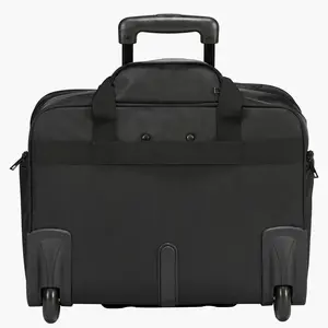 Rolling Laptop Bag, Fits Up to 17.3 Inch Laptop, Wheeled Briefcase, Roller Computer Tote Bag with Wheels & Telescoping Handle, Laptop Case for Work Travel Business Office, Women & Men (Black)