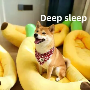 Banana Boat Pet Bed, Detachable and Washable, Suitable for Small/medium/large Cats and Dogs, Universal Design, Comfortable Pet Bed