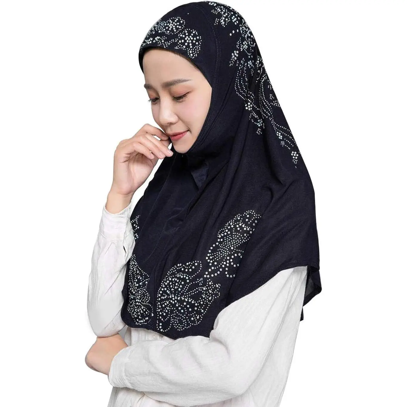 Girls’ Floral Hijab Scarf – Soft, Stylish & Versatile