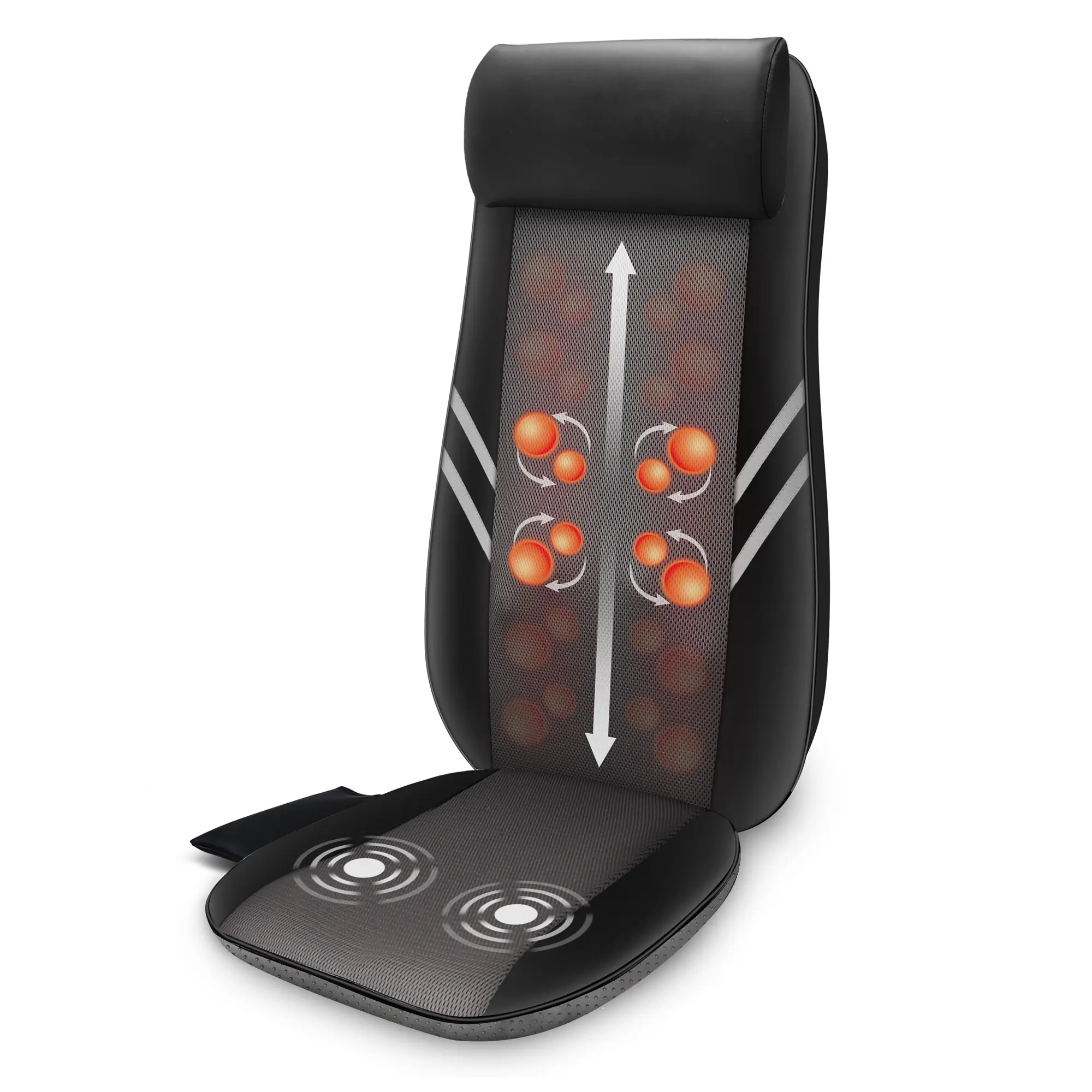 Snailax Shiatsu Massage Chair Pad with Heat Therapy, 2D/3D Deep Tissue Back Massager with Adjustable Width for Tension Relief, Relaxation, Heating, Rolling, Remote Control, Faux Leather, Massage Devices