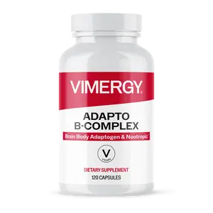 Vimergy Adapto B-Complex Capsules - Supports Mental & Physical & Immunity Health (120 Count)